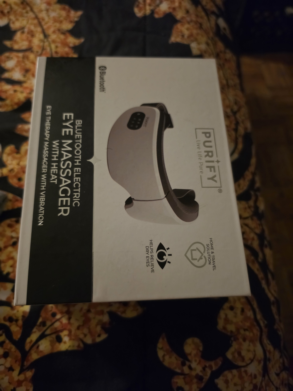Bluetooth Electric Eye Massager with Heat — White